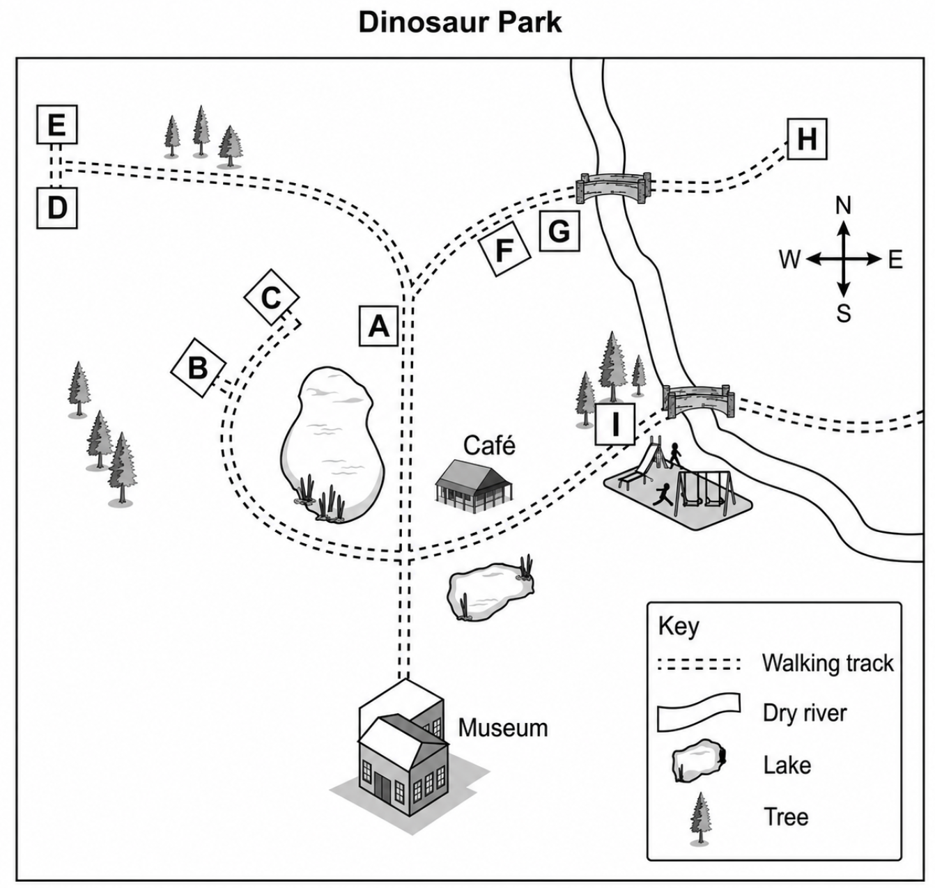 Map for Diamond Creek Dinosaur Park