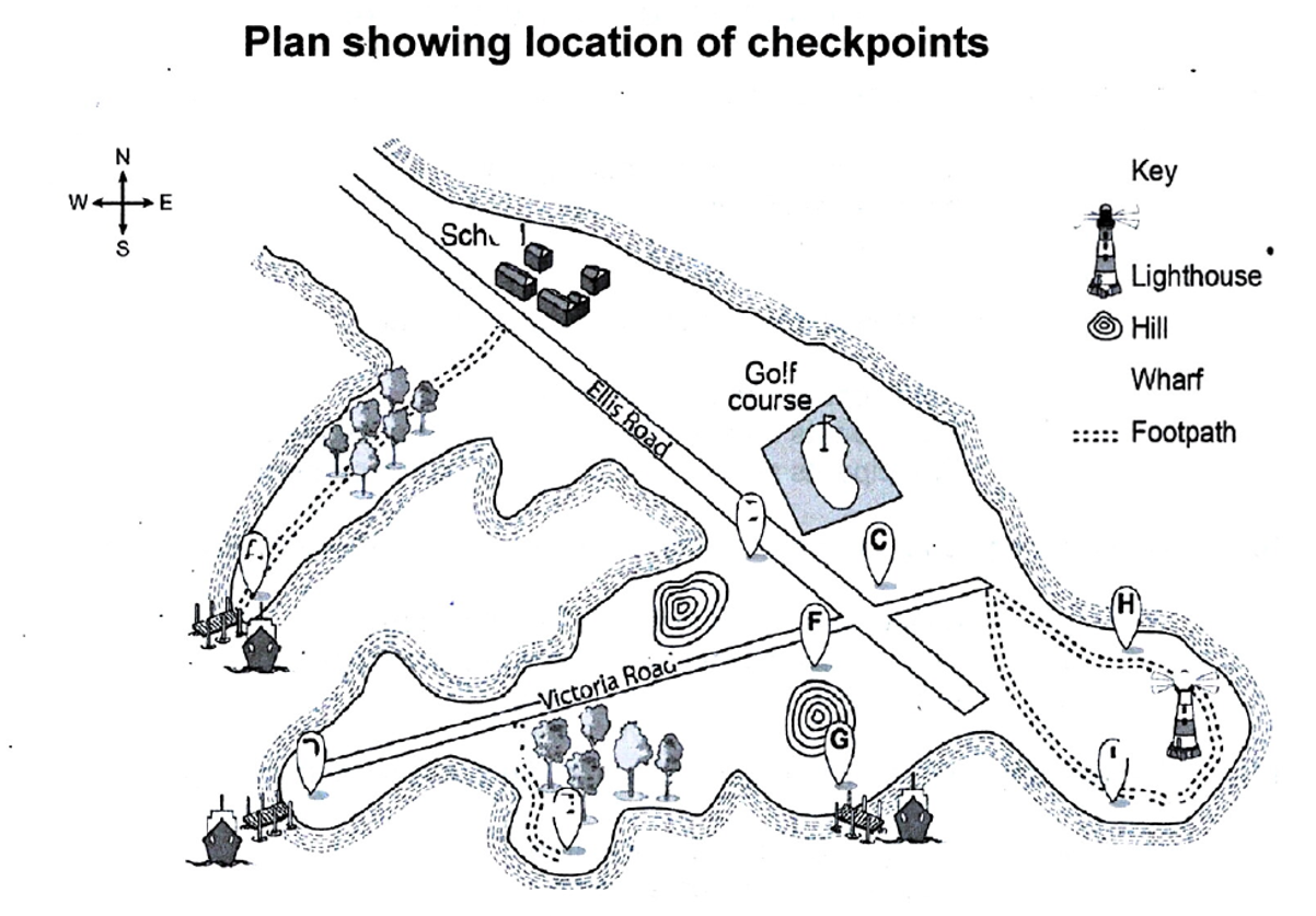 Map for High School Orienteering Event