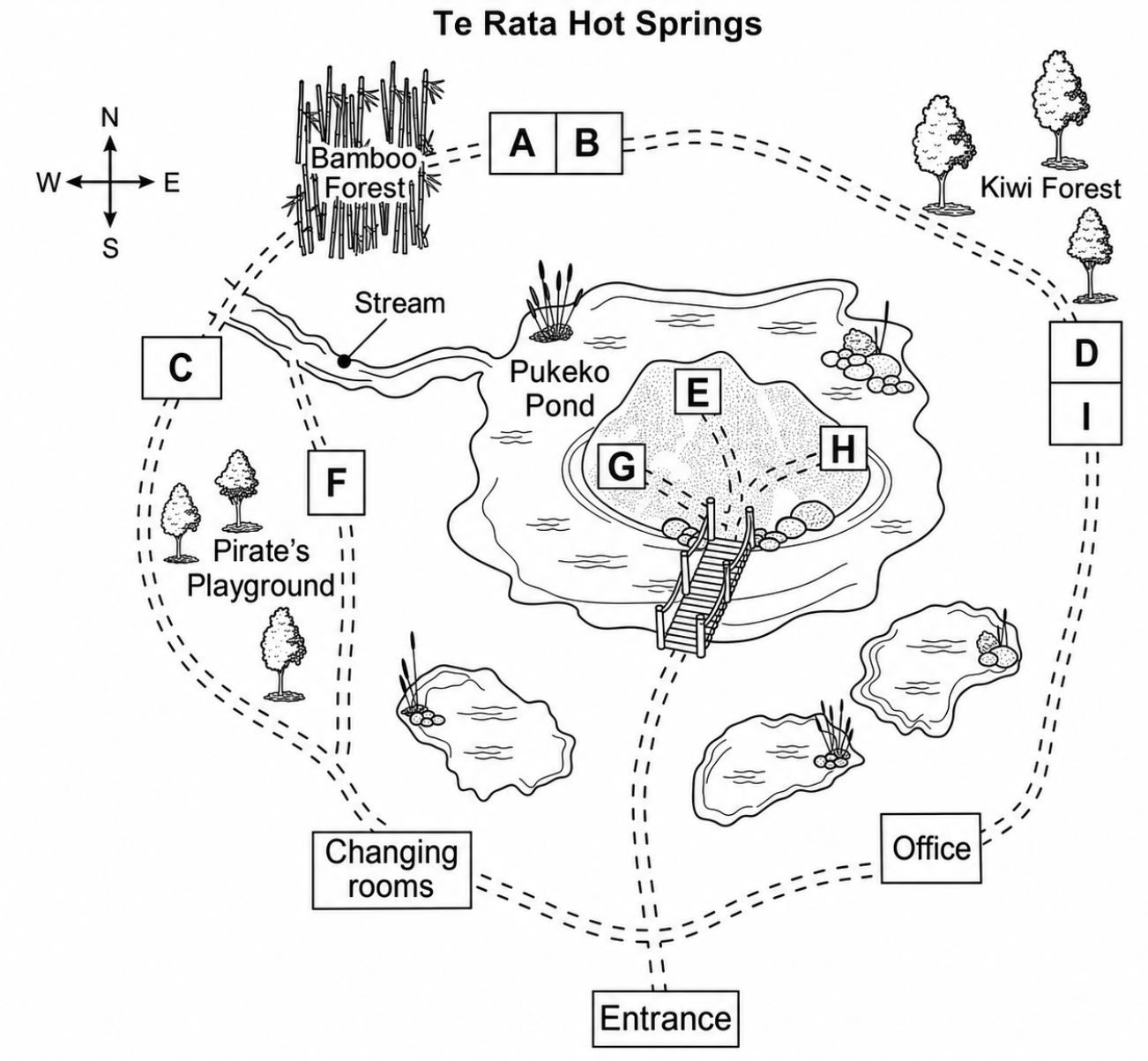 Map for Te Rata Hot Springs