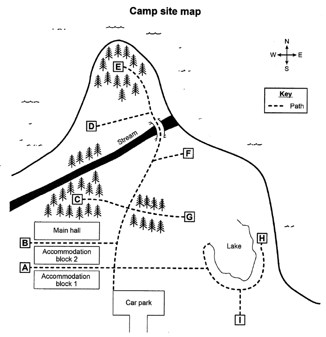 Map for School Camp