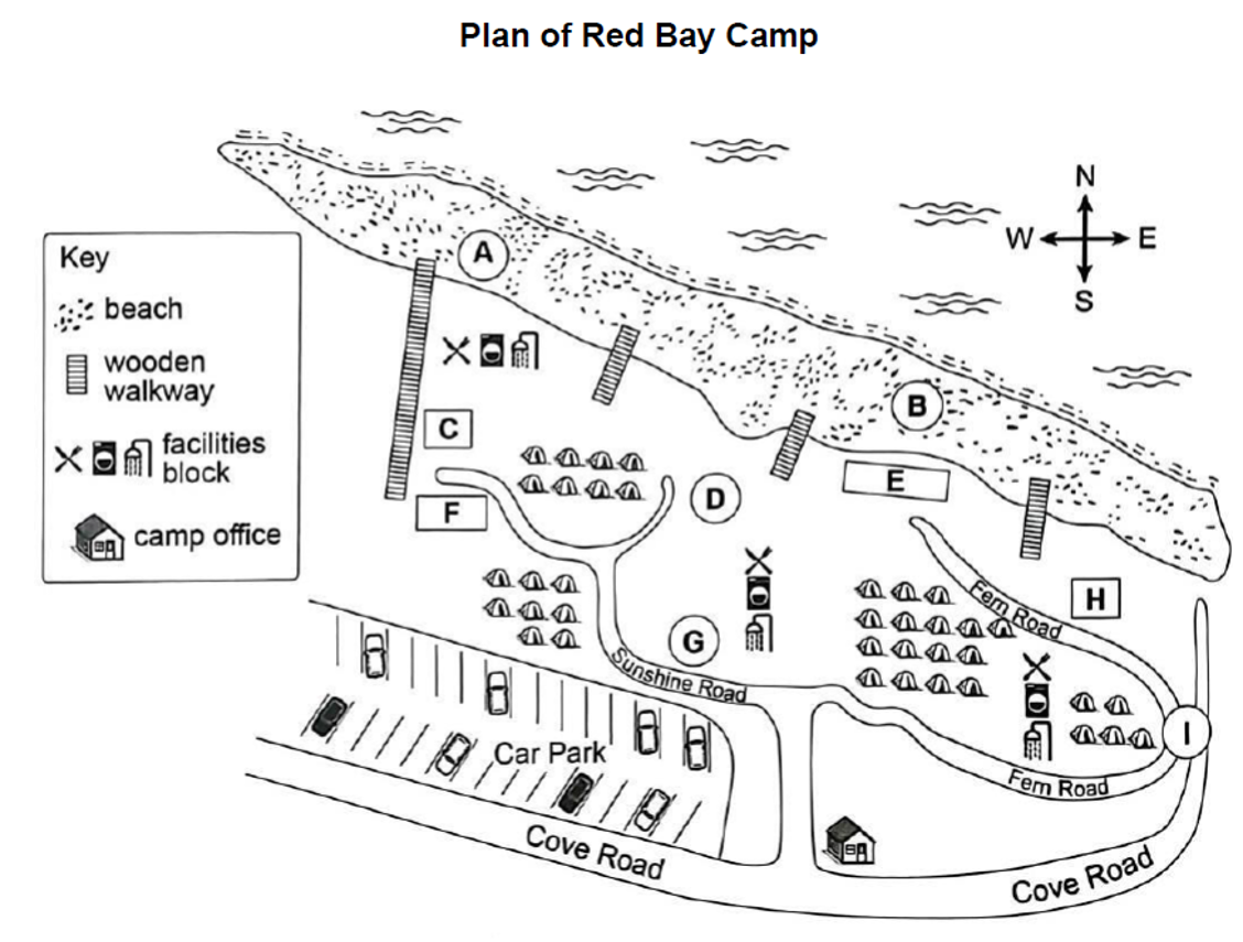 Map for Red Bay Camp