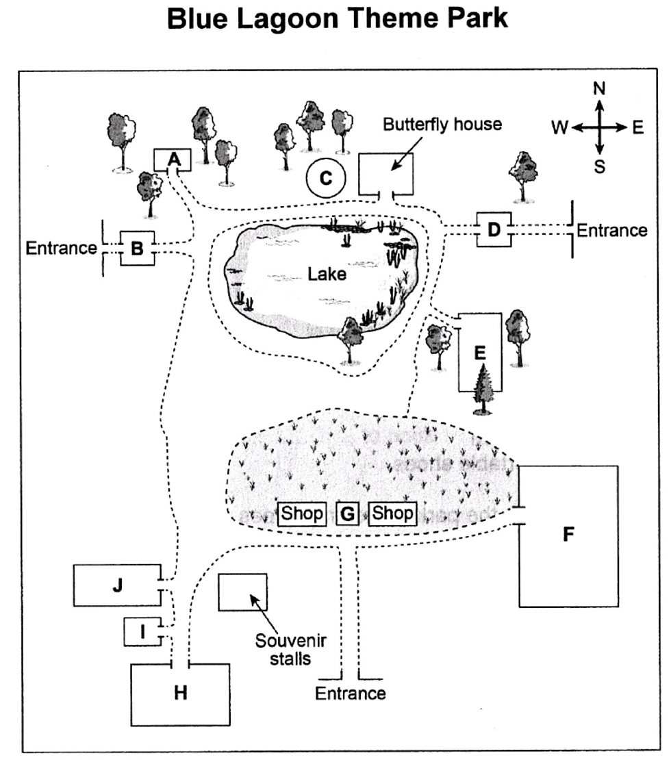 Map for Blue Lagoon Theme Park